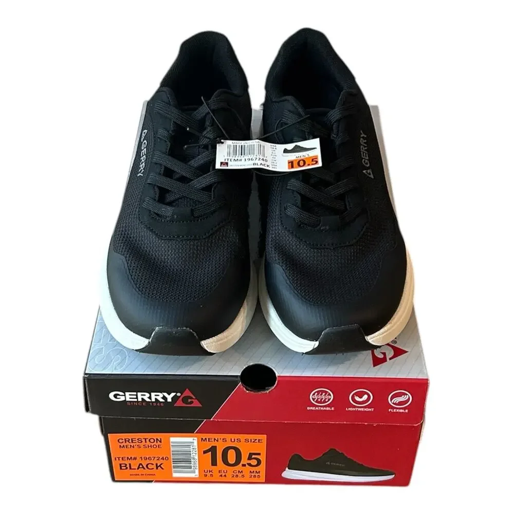 Gerry Men's Creston Shoe, Lightweight, Lace Up, Black, Size 10.5